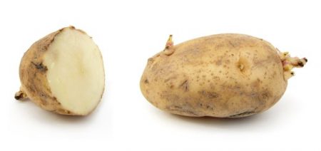 hackade potatis