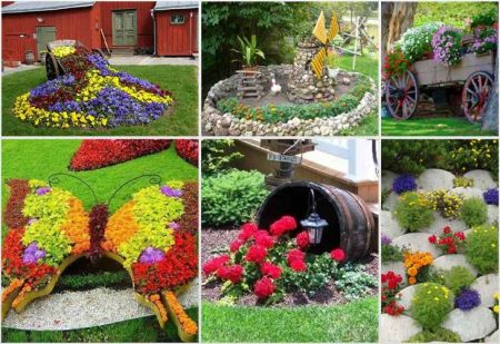 Beautiful flower beds with their own hands