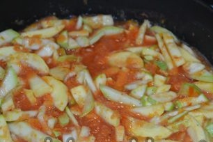 Add to zucchini puree