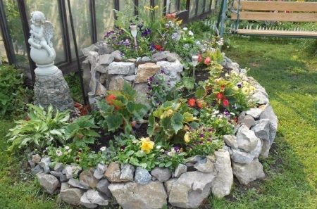 stone flowerbed