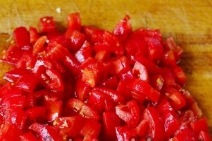 Chop tomatoes