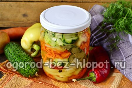 Salată de castraveți pentru iarnă