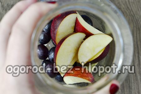 put fruits in a jar