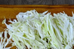 chop cabbage