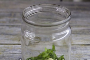 greens in a jar
