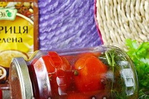 Škorica paradajky na zimu, recept v litrových pohárov