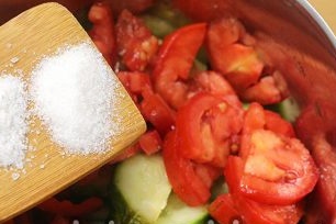 zout en suiker plantaardig mengsel