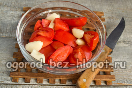 tomates y ajo