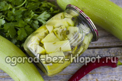 zucchini med senap och vitlök