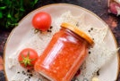 purée de tomates à l'ail