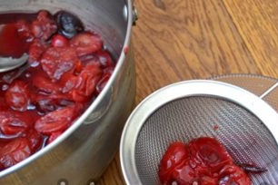 boil plums and grind