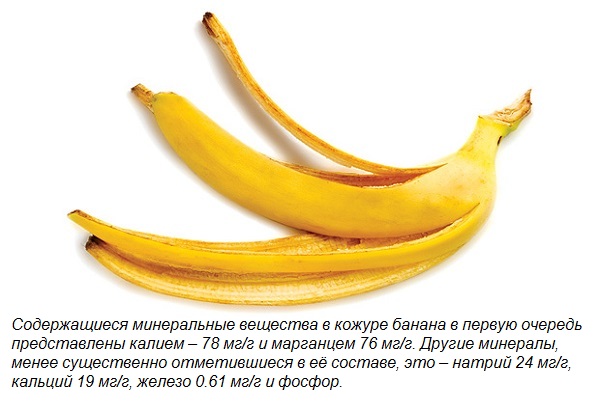 Zloženie šupky z banánov