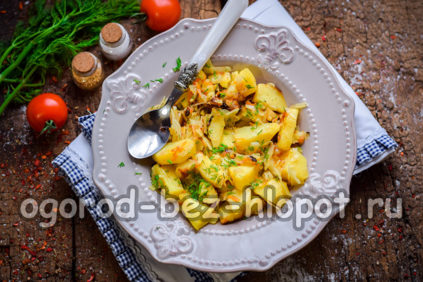 kokt kål med potatis
