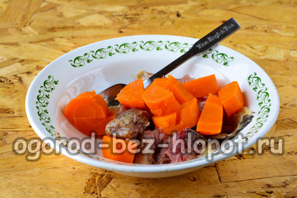 chop carrots