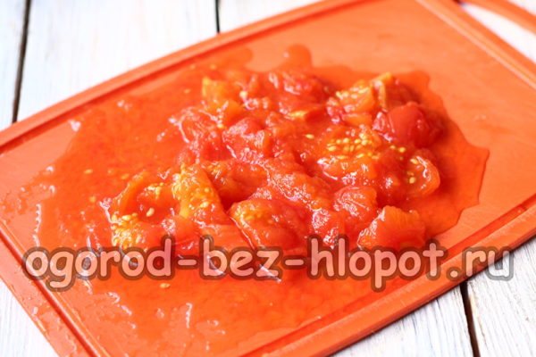 nasekané paradajky