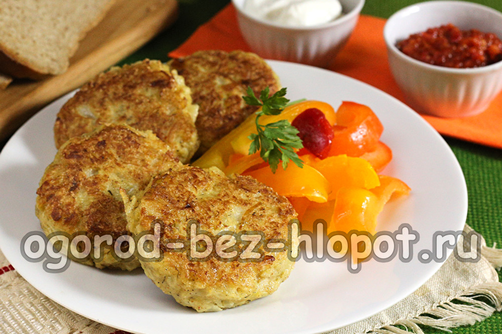 cabbage cutlets with semolina and egg
