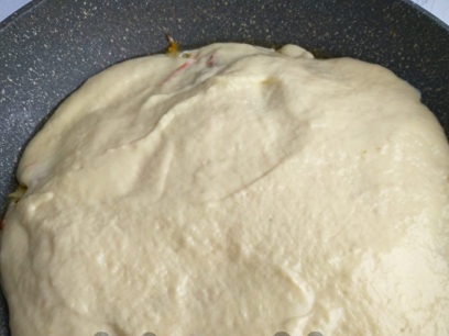 pour out the remaining dough