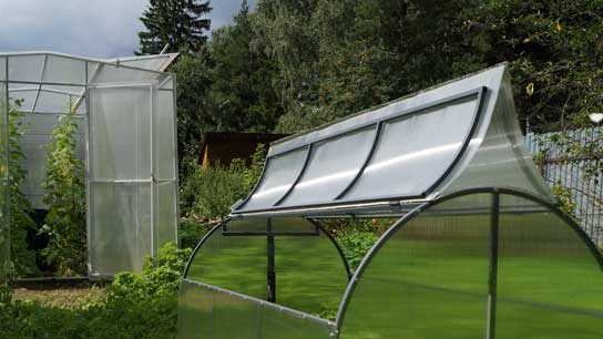 Open top polycarbonate greenhouses