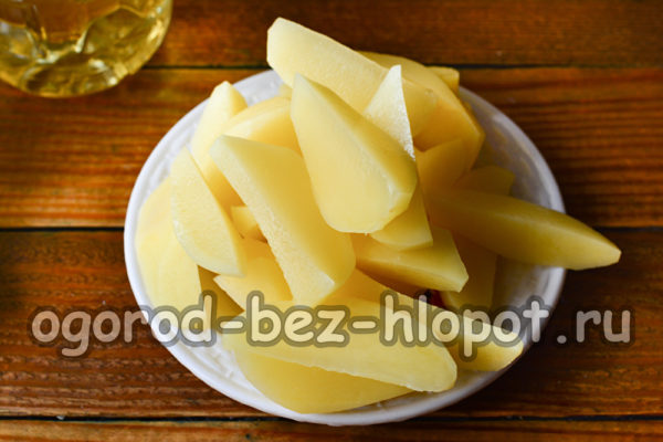 snij aardappelen in plakjes