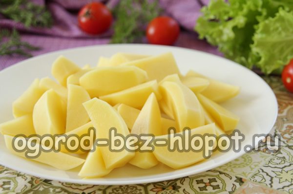 peel and chop potatoes