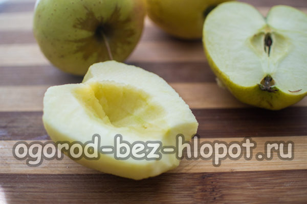 chop and peel apples