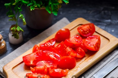 nakrájané paradajky