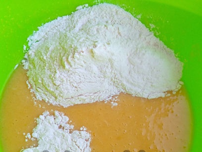 add flour and baking powder