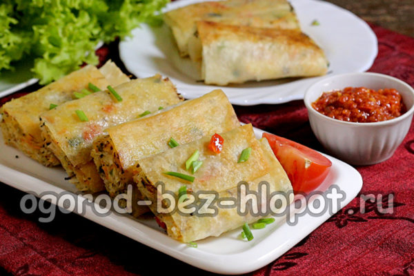 lavash appetizer with vegetables