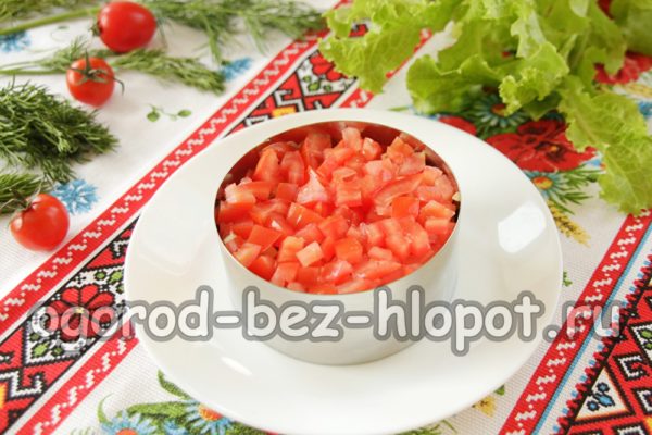 слой домати