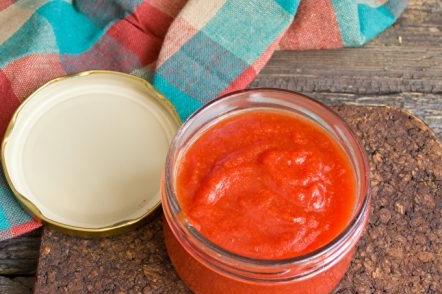 Jar with sauce