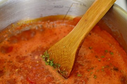 boiling tomato