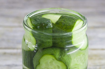 pour cucumbers