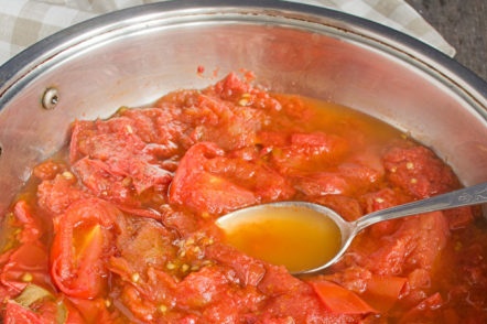 chop and stew tomatoes