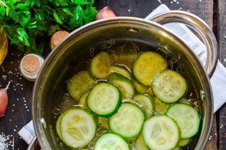 put pickles in marinade