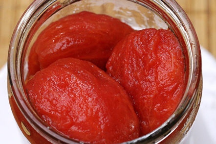 tomatoes in a jar