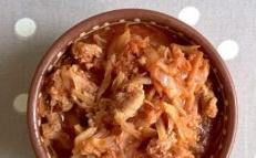 stewed cabbage with minced meat