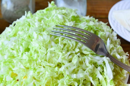 cover with peking cabbage